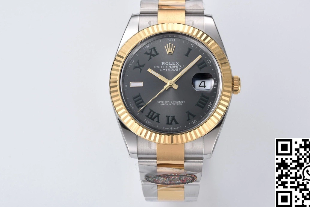 Datejust Clean Grey Wimbledon M126333-0019 Factory Rolex Dial 0224